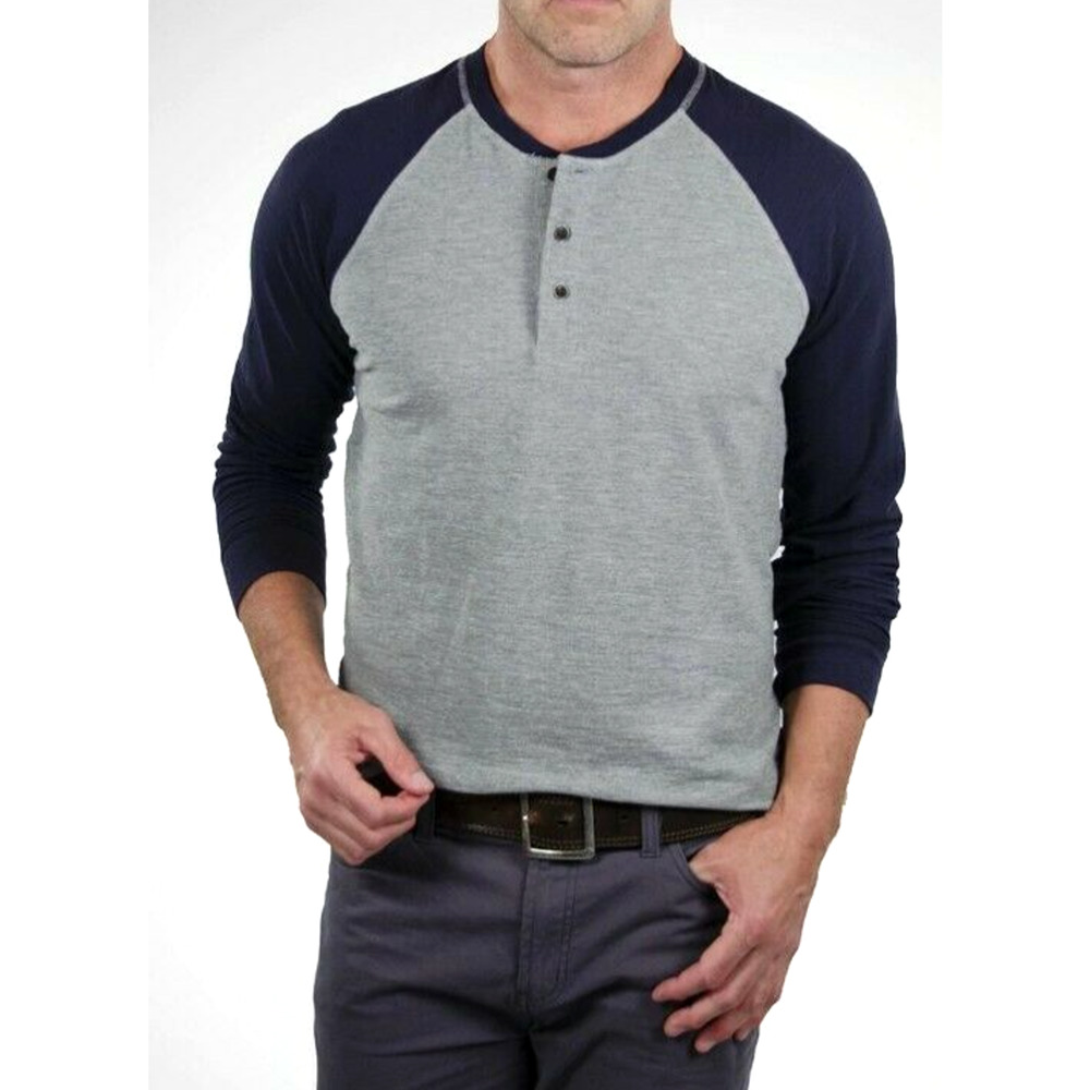 Tailor Vintage Men's XL Airotec Performance Stretch Colorblock Waffle Henley Top